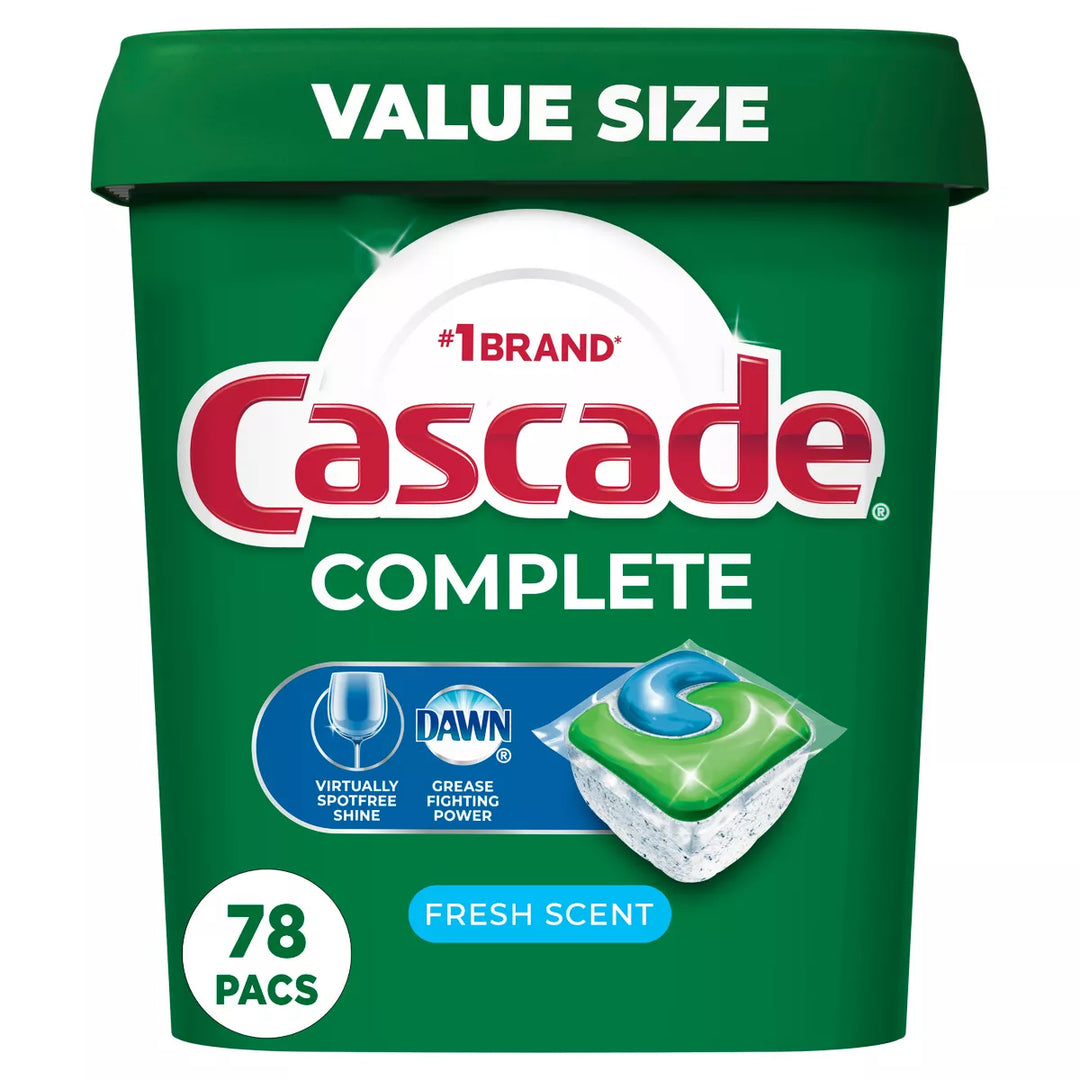 Cascade Fresh Scent Complete Pods Dishwasher Detergents